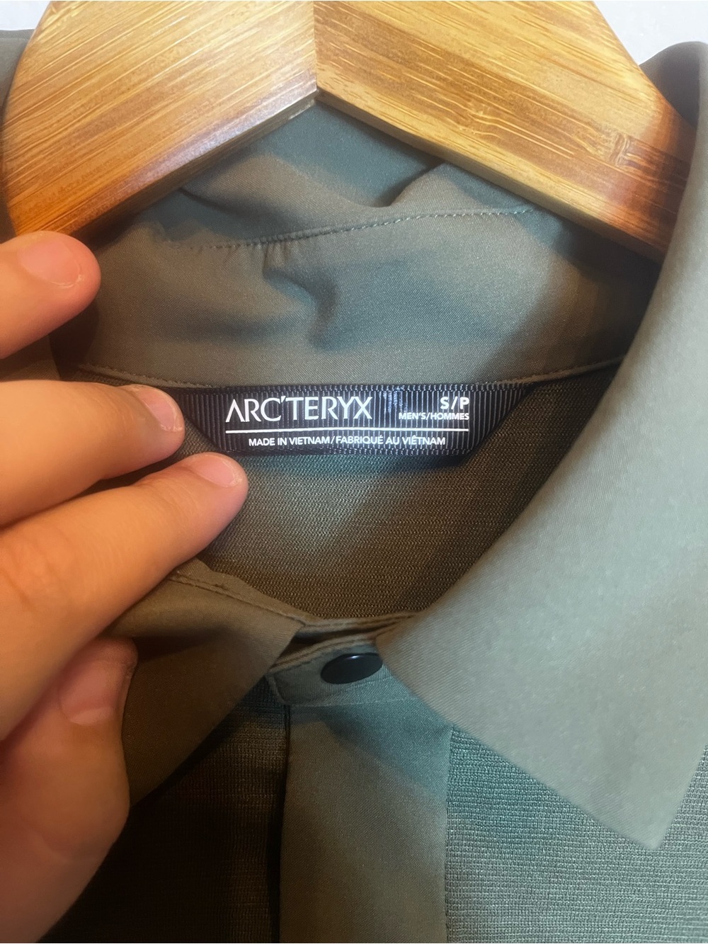 Arc'teryx A2B Long Sleeve Polo Shirt in Green Mens Size S - Picture 5 of 9
